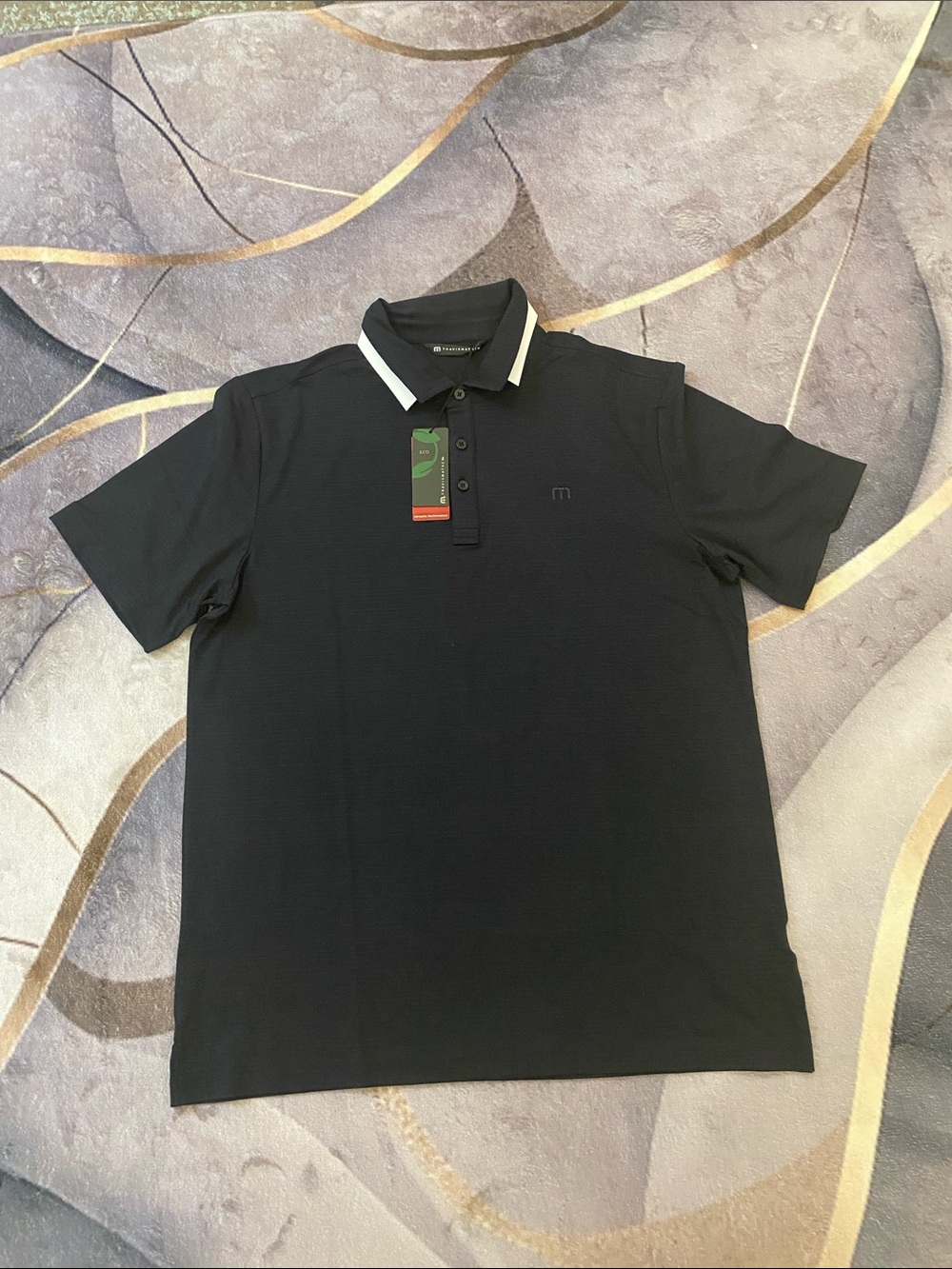 Travis Mathew The Heater black polo shirt men’s size L